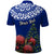 Personalized New Zealand Christmas Polo Shirt Maori Santa Pikorua and Pohutukawa Meri Kirihimete Blue LT03 - Polynesian Pride