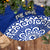 Personalized New Zealand Christmas Tree Skirt Maori Santa Pikorua and Pohutukawa Meri Kirihimete Blue LT03 - Polynesian Pride