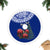 Personalized New Zealand Christmas Tree Skirt Maori Santa Pikorua and Pohutukawa Meri Kirihimete Blue LT03 - Polynesian Pride