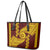 Tonga High School Leather Tote Bag Traditional Ngatu and Polynesian Pattern LT03 - Polynesian Pride