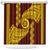 Tonga High School Shower Curtain Traditional Ngatu and Polynesian Pattern LT03 Yellow - Polynesian Pride