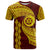 Tonga High School T Shirt Traditional Ngatu and Polynesian Pattern LT03 Yellow - Polynesian Pride