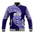 Tonga Tupou High School Baseball Jacket Traditional Ngatu and Polynesian Pattern LT03 Unisex Blue - Polynesian Pride