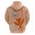 Kanaka Maoli Tropical Flowers with Kakau Tribal Hoodie Peach Fuzz Color LT03 - Polynesian Pride