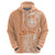 Kanaka Maoli Tropical Flowers with Kakau Tribal Hoodie Peach Fuzz Color LT03 - Polynesian Pride