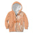 Kanaka Maoli Tropical Flowers with Kakau Tribal Kid Hoodie Peach Fuzz Color LT03 Zip Hoodie Peach Fuzz - Polynesian Pride