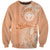 Kanaka Maoli Tropical Flowers with Kakau Tribal Sweatshirt Peach Fuzz Color LT03 Unisex Peach Fuzz - Polynesian Pride