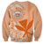 Kanaka Maoli Tropical Flowers with Kakau Tribal Sweatshirt Peach Fuzz Color LT03 - Polynesian Pride