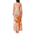 Kanaka Maoli Tropical Flowers with Kakau Tribal Tank Maxi Dress Peach Fuzz Color LT03 - Polynesian Pride