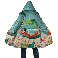 Aloha Hawaii It's 5 o'clock Somewhere Cloak Chill Parrot on Beach with Tropical Plants LT03 Unisex Multicolor - Polynesian Pride