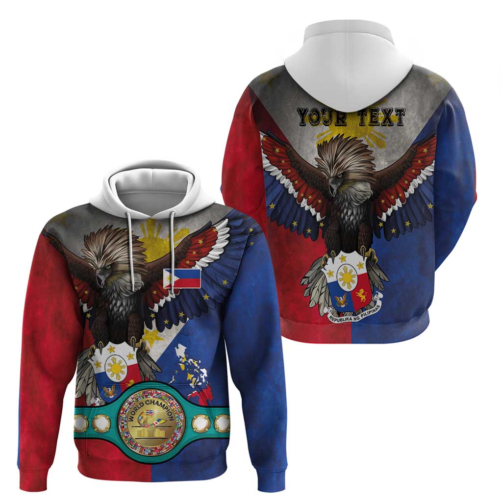 Custom Philippines World Champion Boxing Hoodie Eagle-Grunge Design LT03 - Polynesian Pride