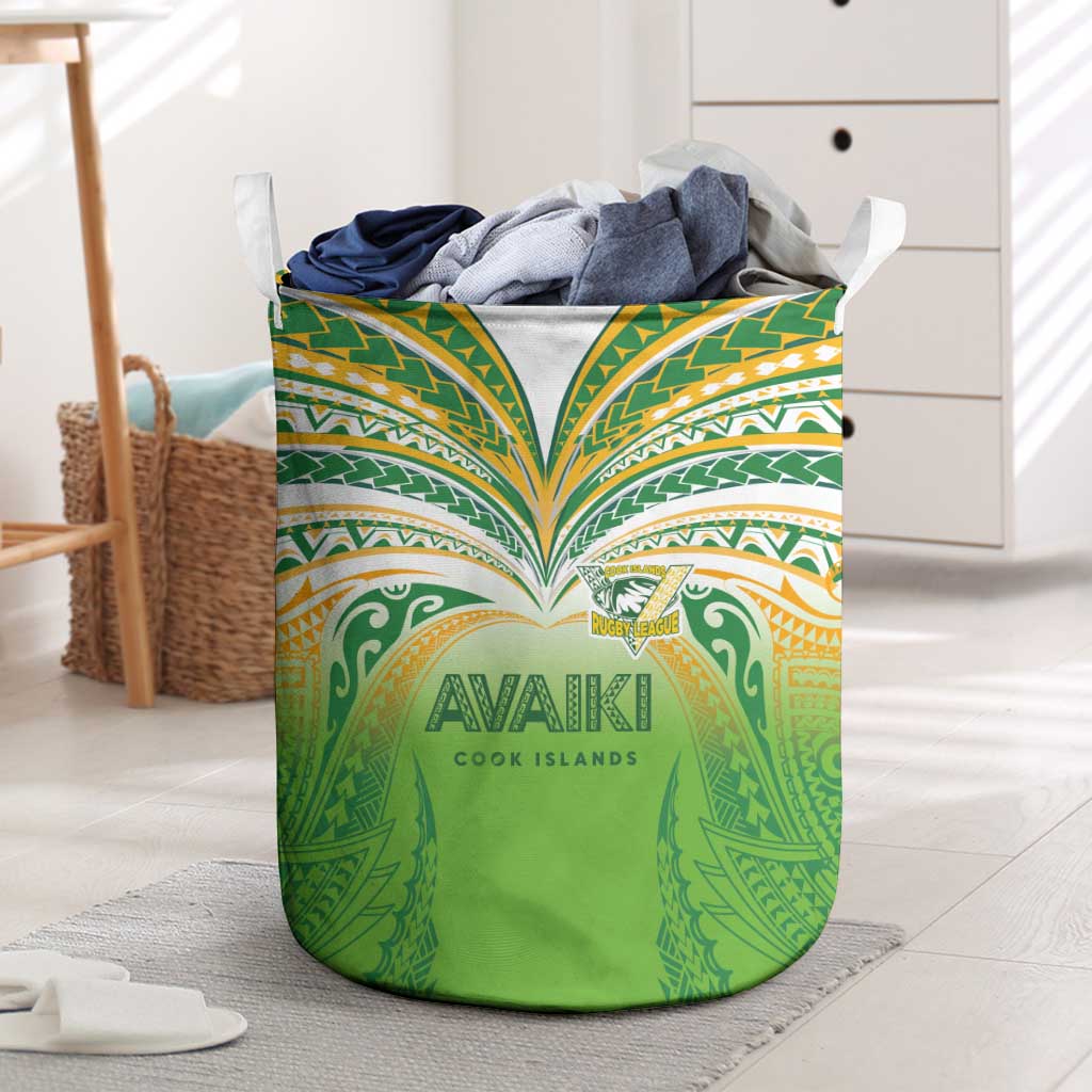 Cook Islands Rugby League Laundry Basket Avaiki Tatau Tribal Motifs White Color LT03 White - Polynesian Pride