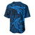 Polynesian Dolphin Valentine Day Baseball Jersey Hibiscus and Tribal Tattoo Blue Style LT03 - Polynesian Pride