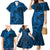 Polynesian Dolphin Valentine Day Family Matching Mermaid Dress and Hawaiian Shirt Hibiscus and Tribal Tattoo Blue Style LT03 - Polynesian Pride