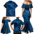 Polynesian Dolphin Valentine Day Family Matching Mermaid Dress and Hawaiian Shirt Hibiscus and Tribal Tattoo Blue Style LT03 - Polynesian Pride