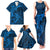 Polynesian Dolphin Valentine Day Family Matching Tank Maxi Dress and Hawaiian Shirt Hibiscus and Tribal Tattoo Blue Style LT03 - Polynesian Pride