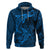 Polynesian Dolphin Valentine Day Hoodie Hibiscus and Tribal Tattoo Blue Style LT03 Pullover Hoodie Blue - Polynesian Pride