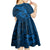 Polynesian Dolphin Valentine Day Kid Short Sleeve Dress Hibiscus and Tribal Tattoo Blue Style LT03 - Polynesian Pride