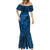 Polynesian Dolphin Valentine Day Mermaid Dress Hibiscus and Tribal Tattoo Blue Style LT03 - Polynesian Pride