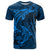 Polynesian Dolphin Valentine Day T Shirt Hibiscus and Tribal Tattoo Blue Style LT03 Blue - Polynesian Pride