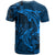 Polynesian Dolphin Valentine Day T Shirt Hibiscus and Tribal Tattoo Blue Style LT03 - Polynesian Pride