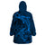 Polynesian Dolphin Valentine Day Wearable Blanket Hoodie Hibiscus and Tribal Tattoo Blue Style LT03 - Polynesian Pride