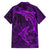 Polynesian Dolphin Valentine Day Family Matching Off Shoulder Short Dress and Hawaiian Shirt Hibiscus and Tribal Tattoo Purple Style LT03 - Polynesian Pride