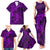 Polynesian Dolphin Valentine Day Family Matching Tank Maxi Dress and Hawaiian Shirt Hibiscus and Tribal Tattoo Purple Style LT03 - Polynesian Pride