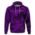 Polynesian Dolphin Valentine Day Hoodie Hibiscus and Tribal Tattoo Purple Style LT03 Pullover Hoodie Purple - Polynesian Pride