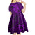 Polynesian Dolphin Valentine Day Kid Short Sleeve Dress Hibiscus and Tribal Tattoo Purple Style LT03 - Polynesian Pride