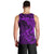 Polynesian Dolphin Valentine Day Men Tank Top Hibiscus and Tribal Tattoo Purple Style LT03 - Polynesian Pride