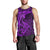 Polynesian Dolphin Valentine Day Men Tank Top Hibiscus and Tribal Tattoo Purple Style LT03 - Polynesian Pride