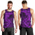 Polynesian Dolphin Valentine Day Men Tank Top Hibiscus and Tribal Tattoo Purple Style LT03 - Polynesian Pride