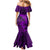 Polynesian Dolphin Valentine Day Mermaid Dress Hibiscus and Tribal Tattoo Purple Style LT03 - Polynesian Pride