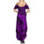 Polynesian Dolphin Valentine Day Summer Maxi Dress Hibiscus and Tribal Tattoo Purple Style LT03 - Polynesian Pride