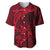 Polynesian Dolphin Valentine Day Baseball Jersey Hibiscus and Tribal Tattoo Red Style LT03 Red - Polynesian Pride