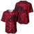 Polynesian Dolphin Valentine Day Baseball Jersey Hibiscus and Tribal Tattoo Red Style LT03 - Polynesian Pride