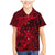 Polynesian Dolphin Valentine Day Family Matching Mermaid Dress and Hawaiian Shirt Hibiscus and Tribal Tattoo Red Style LT03 Son's Shirt Red - Polynesian Pride