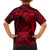 Polynesian Dolphin Valentine Day Family Matching Off Shoulder Long Sleeve Dress and Hawaiian Shirt Hibiscus and Tribal Tattoo Red Style LT03 - Polynesian Pride