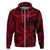 Polynesian Dolphin Valentine Day Hoodie Hibiscus and Tribal Tattoo Red Style LT03 Zip Hoodie Red - Polynesian Pride