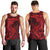 Polynesian Dolphin Valentine Day Men Tank Top Hibiscus and Tribal Tattoo Red Style LT03 - Polynesian Pride