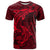 Polynesian Dolphin Valentine Day T Shirt Hibiscus and Tribal Tattoo Red Style LT03 Red - Polynesian Pride