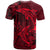 Polynesian Dolphin Valentine Day T Shirt Hibiscus and Tribal Tattoo Red Style LT03 - Polynesian Pride