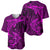 Polynesian Dolphin Valentine Day Baseball Jersey Hibiscus and Tribal Tattoo Pink Style LT03 - Polynesian Pride