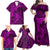 Polynesian Dolphin Valentine Day Family Matching Off Shoulder Maxi Dress and Hawaiian Shirt Hibiscus and Tribal Tattoo Pink Style LT03 - Polynesian Pride