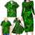 Polynesian Dolphin Valentine Day Family Matching Long Sleeve Bodycon Dress and Hawaiian Shirt Hibiscus and Tribal Tattoo Green Style LT03 - Polynesian Pride