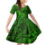 Polynesian Dolphin Valentine Day Family Matching Mermaid Dress and Hawaiian Shirt Hibiscus and Tribal Tattoo Green Style LT03 Daughter's Dress Green - Polynesian Pride