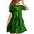 Polynesian Dolphin Valentine Day Family Matching Off Shoulder Long Sleeve Dress and Hawaiian Shirt Hibiscus and Tribal Tattoo Green Style LT03 - Polynesian Pride