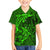 Polynesian Dolphin Valentine Day Family Matching Off Shoulder Short Dress and Hawaiian Shirt Hibiscus and Tribal Tattoo Green Style LT03 Son's Shirt Green - Polynesian Pride