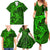 Polynesian Dolphin Valentine Day Family Matching Summer Maxi Dress and Hawaiian Shirt Hibiscus and Tribal Tattoo Green Style LT03 - Polynesian Pride